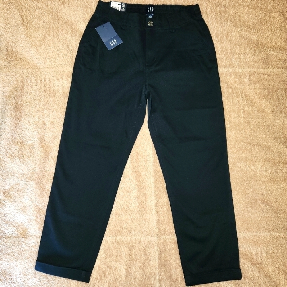 Gap Ladies Classic Twill Pant Size 6 True Black Preppy